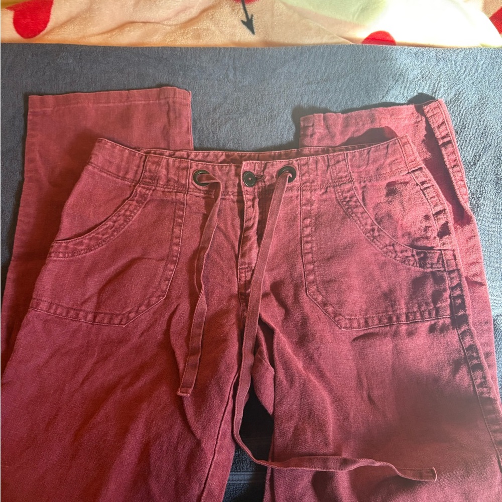 Sanctuary Burgundy Pants with Drawstring